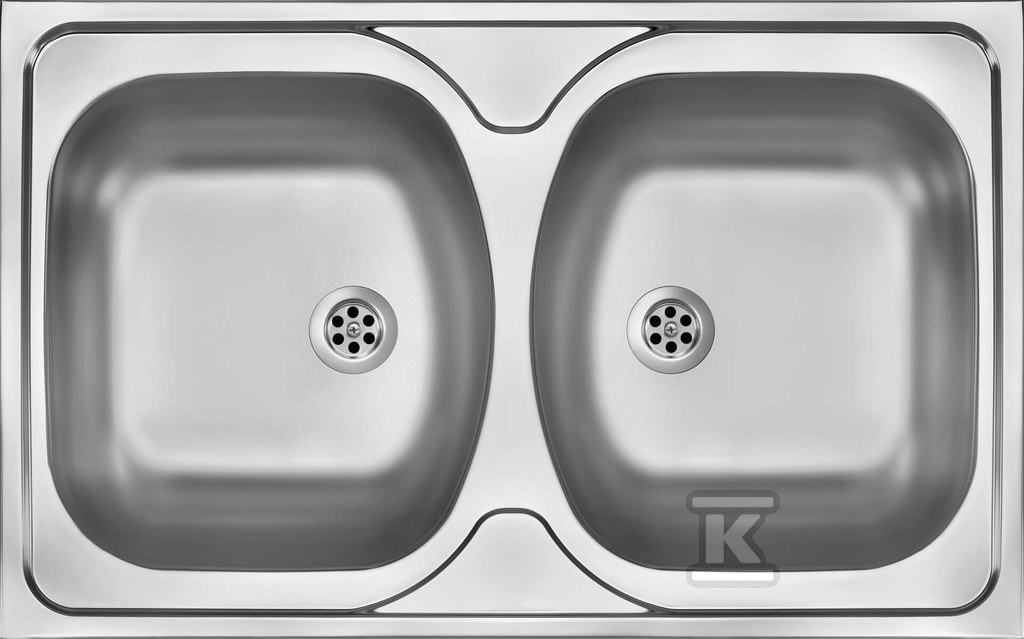 Tango 2-bowl steel sink - overlay, - ZM5_3200