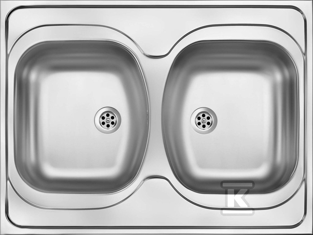 Tango 2-bowl steel sink - overlay, - ZM6_3200