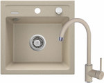 ZORBA sand granite sink 1k b / o 440x440x170, 3.5 "+ osp plus nemesis battery with" u "spout