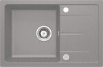 Мийка гранітна Leda, сірий металік, 1-камерна з сушаркою 670x440x164 мм + аксесуари Space-Saver