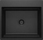 Гранітна мийка з магнітним кріпленням Magnetic, графіт металік, 1-камерна 560x520x220 мм + аксесуари Space-Saver Nero Click