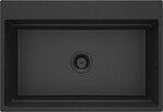 Гранітна мийка з магнітним кріпленням Magnetic, графіт металік, 1-секційна 760x520x220 мм + аксесуари Space-Saver Nero Click