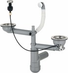 Syfon do zlewozmywaka granitowego 1.5- i 2-komorowego - Space-Saver, stal