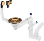 Сифон Space-Saver для мийки, бронза щоткована, для гранітних і сталевих 1-камерних (3,5")