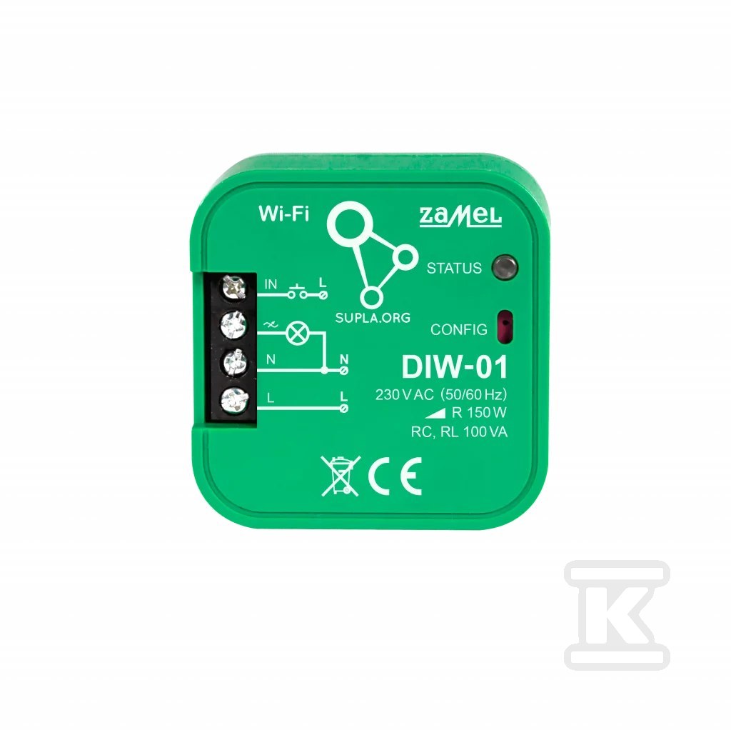 Ściemniacz oświetlenia Wi-Fi dopuszkowy Typ: Diw-01 SPL10000012