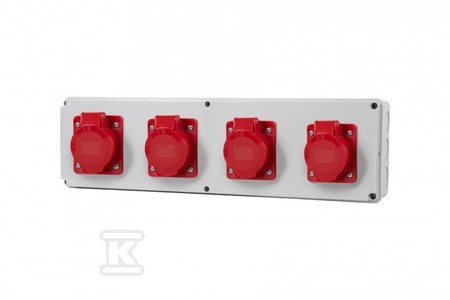 Distribution box Horizontal B - sockets 2x16A 5P, 2x32A 5P F3.0433 ...