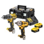 Zestaw Combo 18V XR: wiertarko-wkrętarka DCD791, klucz udarowy DCF894, 2 akumulatory 5.0Ah, ładowarka, kufer TSTAK II DCK2077P2T-QW
