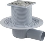 Kratka ściekowa 105x105/50 mm odpływ boczny, kratka nierdzewna, kombinowany syfon SMART APV1321