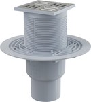Kratka ściekowa 105x105/50/75 mm odpływ pionowy, kratka nierdzewna, kombinowany syfon SMART APV2321