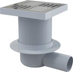 Kratka ściekowa 150x150/50 mm odpływ boczny, kratka nierdzewna, syfon mokry APV5411