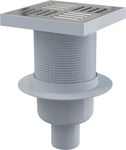 Kratka ściekowa 150x150/50 mm odpływ pionowy, kratka nierdzewna, syfon mokry APV6411