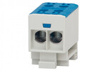 Клемна колодка LZ в корпусі ZU однопотокова 2x35mm² / 2x35mm² - Al/Cu блакитна