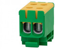 Клемна колодка LZ в корпусі ZU однопотокова 2x50mm² / 2x50mm² - Al/Cu жовто/зелена