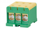 Listwa zaciskowa LZ w korpusie ZU 1-torowa 3x150mm2 / 3x150mm2 - Al/Cu żółto/zielona