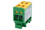 Клемна колодка LZ в корпусі ZU 1-потокова 2x16mm² / 2x16mm² - Al/Cu жовто/зелена