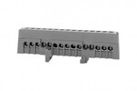 Listwa prądowa  ZPI 15-modułowa 15x16mm2 - szara