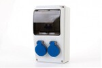 Tablero LAGO 6M - enchufes 2x230V + protecciones (1P B16Ax2) IP44, ONNLINE