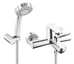 Bateria wannowa ALGEO z zestawem natryskowym, chrom