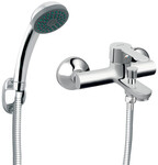 Bateria wannowa SAVIO z zestawem natryskowym, chrom