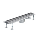 Odpływ liniowy Standard Plus Base 100x8x9,5 cm, prostokątny z maskownicą Chrom