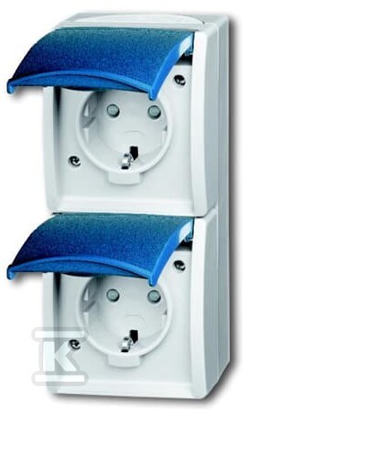 Gniazdo SCHUKO z przesłonami podwójne, - 2CKA002084A0719