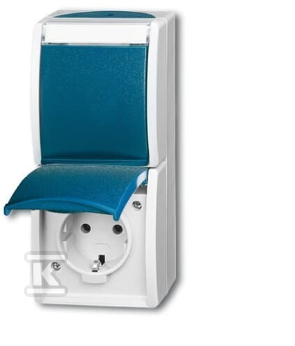 Gniazdo SCHUKO podwójne ze wstępnym - 2CKA002084A0702