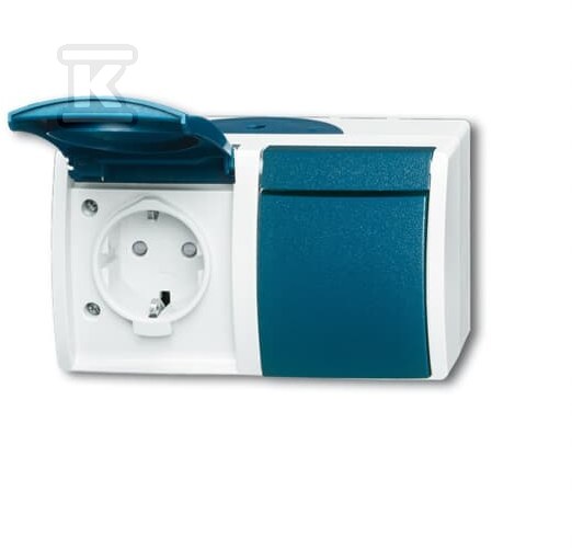 Gniazdo SCHUKO z przesłonami podwójne - 2CKA002084A0720