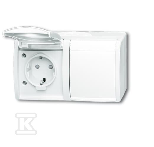 Gniazdo SCHUKO z przesłonami podwójne - 2CKA002084A0723