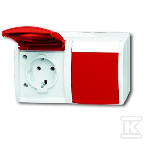 Gniazdo SCHUKO podwójne ze wstępnym - 2CKA002084A0713