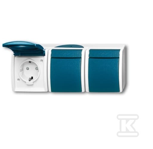 Gniazdo SCHUKO z przesłonami potrójne z - 2CKA002084A0721
