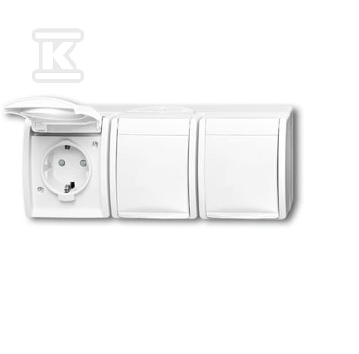 Gniazdo SCHUKO z przesłonami potrójne z - 2CKA002084A0724