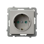 Одинарна розетка з заземленням Schuko з захисними пластинами тоководів SONATA KASZMIR