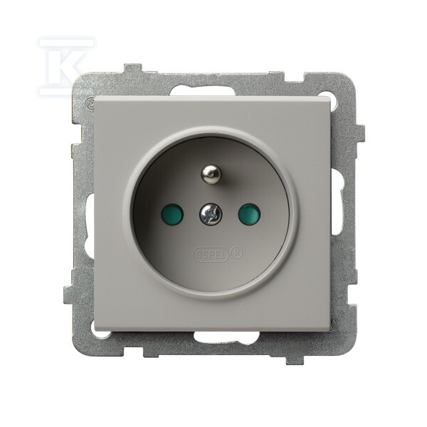 Одинарна розетка з заземленням і - GP-1RZP/M/82