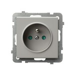Одинарна розетка з заземленням і захистом від струмових шин SONATA KASZMIR