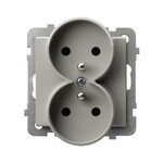 Подвійна розетка з заземленням модуль без рамки SONATA KASZMIR