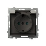 Вологозахищена розетка з заземленням IP-44 прозора кришка SONATA KASZMIR