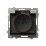 Бризгозахисна розетка із заземленням IP-44 з екранами струмових шляхів, прозора кришка SONATA KASZMIR