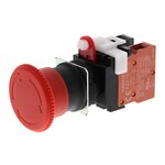 Przycisk awaryjnego zatrzymania,zacisk śrubowy,nieoświetlony,średnica 40 mm,naciśnij-zablokuj/obróć-zresetuj,1NC + 1NO,A22E-M-11