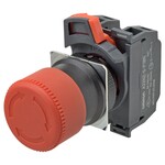 Przycisk awaryjnego zatrzymania,wciśnięty,nieoświetlony,średnica 30 mm,blokada przy wciśnięciu/obrotowy reset,NC,A22NE-S-P002-N