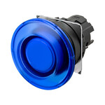 Przycisk A22NZ średnica 22mm,ramka plastikowa,grzybkowy,chwilowy,nakrętka przezroczysta niebieska,podświetlany,A22NZ-BMM-TAA