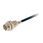 Czujnik zbliżeniowy, indukcyjny, niklowo-mosiężny, krótki korpus, M18, osłonięty, 12 mm, DC, 3-przewodowy, PNP NC, 5?m przewodu wstępnie podłączonego, E2E-X12B218 5M