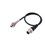 Czujnik zbliżeniowy, indukcyjny, krótkie ciało SUS M8, osłonięty, 2 mm, DC, 3-przewodowy, PNP NO, IO-Link COM3, złącze Smartclick M12 z przewodem, 0,3 m, E2E-X2B1T8-M1TJ 0.3M