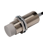 Czujnik zbliżeniowy, indukcyjny, długie ciało niklowo-mosiężne, M30, nieekranowany, 18 mm, DC, 3-przewodowy, PNP NO, IO-Link COM3, 5 m przewodów wstępnie podłączonych, E2E-X18MB1TL30 5M
