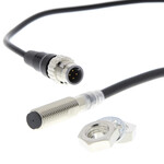 Czujnik zbliżeniowy, indukcyjny, krótki mosiężny korpus M8, osłonięty, 4 mm, DC, 3-przewodowy, PNP NO, IO-Link COM3, złącze Smartclick M12, pigtail, 0,3 m, E2E-X4B1T8-M1TJ 0.3M
