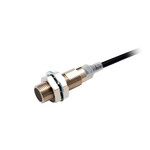 Czujnik zbliżeniowy, indukcyjny, niklowo-mosiężny, krótki korpus, M12, osłonięty, 4 mm, dc, 3-przewodowy, PNP NO, IO-Link COM3, kabel 5 m, E2E-X4B1T12 5M