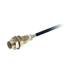 Czujnik zbliżeniowy, indukcyjny, niklowo-mosiężny, krótki korpus, M12, osłonięty, 9 mm, DC, 3-przewodowy, PNP NC, 2 m kabel, E2E-X9B212 2M