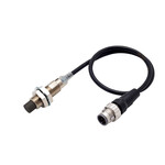 Czujnik zbliżeniowy, indukcyjny, mosiądz-niklowy, krótki korpus, M12, nieekranowany, 8 mm, DC, 3-przewodowy, PNP NO, IO-Link COM3, M12 przewód Smartclick, 0,3 m, E2E-X8MB1T12-M1TJ 0.3M