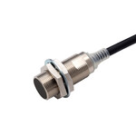 Czujnik zbliżeniowy, indukcyjny, niklowo-mosiężny, krótki korpus, M18, osłonięty, 5 mm, DC, 3-przewodowy, NPN NO, 5 m kabel, E2E-X5C118 5M