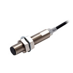 Czujnik zbliżeniowy, indukcyjny, niklowo-mosiężny, długie ciało, M12, osłonięty, 9 mm, DC, 3-przewodowy, PNP NC, 2 m kabel, E2E-X9B2L12 2M