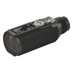 Czujnik fotoelektryczny, lufa gwintowana M18, plastikowy, czerwona dioda LED, retrorefleksyjny, przezroczysty obiekt, 2 m, NPN, światło-włącz/ciemno-włącz, złączka M12, E3FA-BN22